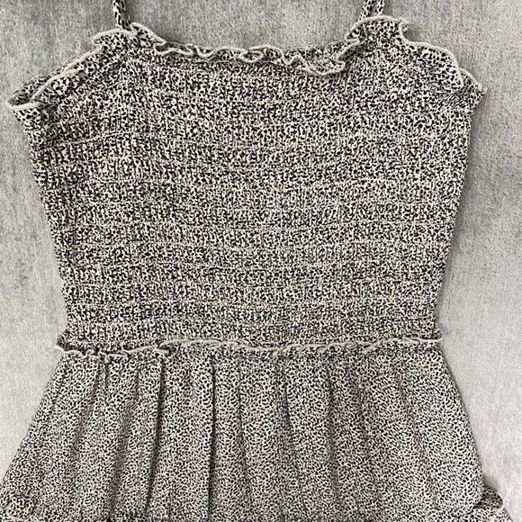 Sienna Sky Women Dress Medium Black Ditsy 90s Y2k Day-Date Picnic Sundress - Picture 6 of 16